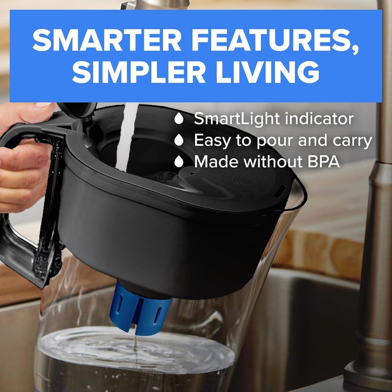 BRITA إبريق ماء، فلتر ميترو إيلت، يزيل 99% من الرصاص، يتضمن 1 فلتر، سعة 6 أكواب، أبيض - Image 4
